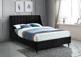 Eva Black Velvet Full Bed from Meridian - Luna Furniture