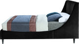 Eva Black Velvet Full Bed from Meridian - Luna Furniture