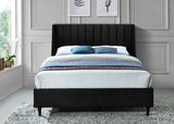 Eva Black Velvet King Bed from Meridian - Luna Furniture