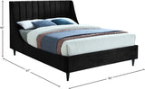 Eva Black Velvet King Bed from Meridian - Luna Furniture