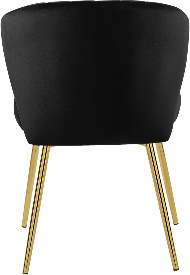 Finley Black Velvet Chair, Set of 2 from Meridian - Luna Furniture