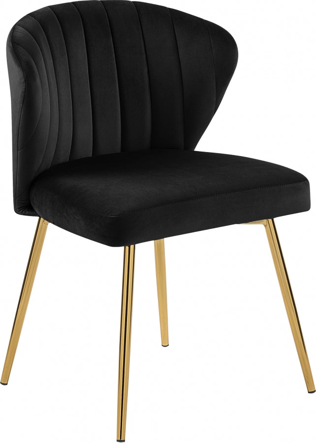 Finley Black Velvet Chair, Set of 2 from Meridian - Luna Furniture