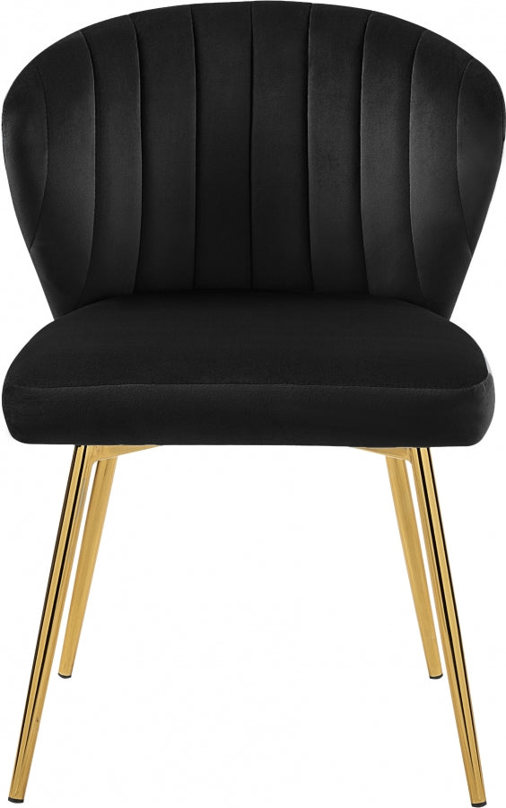 Finley Black Velvet Chair, Set of 2 from Meridian - Luna Furniture