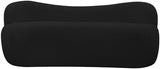 Flair Black Boucle Fabric Bench from Meridian - Luna Furniture