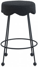 Fleur Black Boucle Fabric Counter Stool from Meridian - Luna Furniture