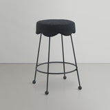 Fleur Black Boucle Fabric Counter Stool from Meridian - Luna Furniture