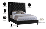 Fritz Black Velvet King Bed from Meridian - Luna Furniture