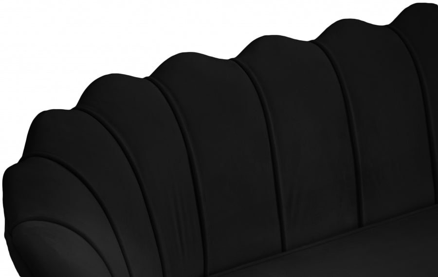 Gardenia Black Velvet Sofa from Meridian - Luna Furniture