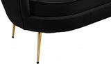 Gardenia Black Velvet Sofa from Meridian - Luna Furniture