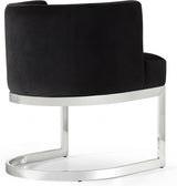 Gianna Black Velvet Dining Chair from Meridian - Luna Furniture