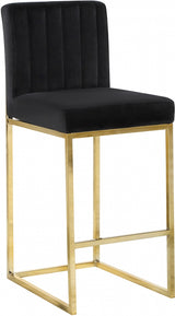 Giselle Black Velvet Counter Stool from Meridian - Luna Furniture