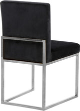 Giselle Black Velvet Dining Chair, Set of 2 from Meridian - Luna Furniture