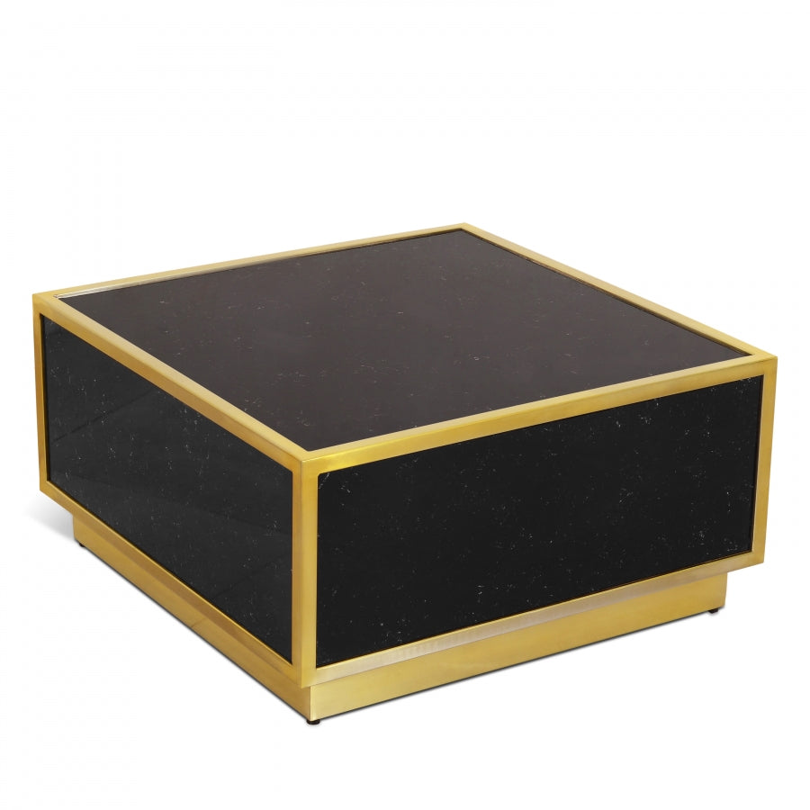 Glitz Black/Gold Coffee Table from Meridian - Luna Furniture