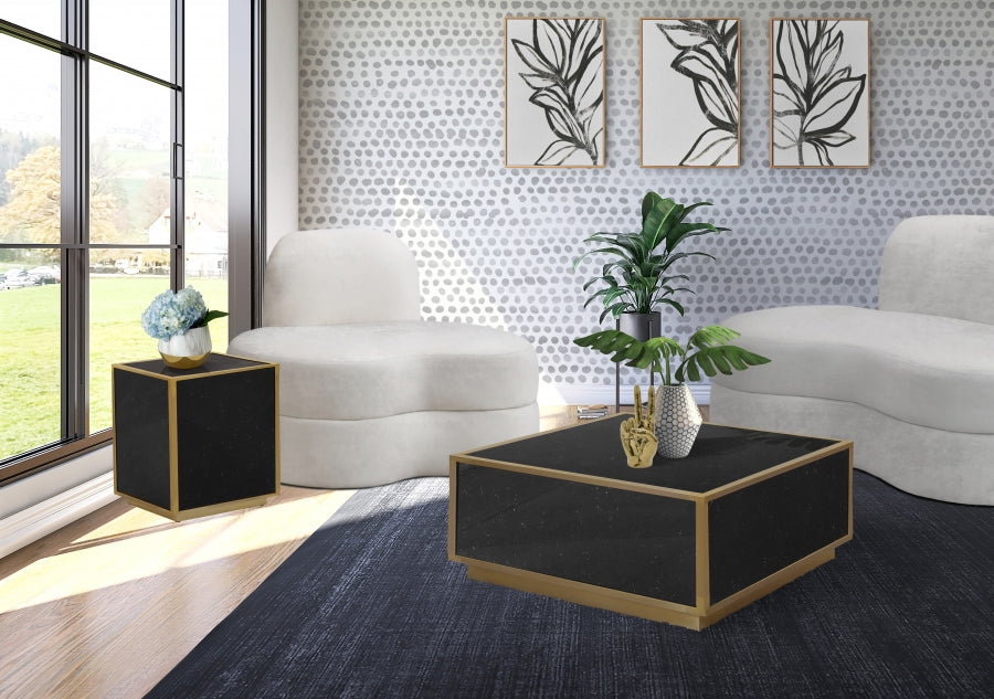 Glitz Black/Gold Coffee Table from Meridian - Luna Furniture