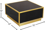 Glitz Black/Gold Coffee Table from Meridian - Luna Furniture