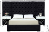 Grande Black Velvet King Bed from Meridian - Luna Furniture