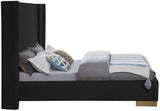 Black Halton Boucle Fabric King Bed from Meridian - Luna Furniture