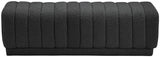 Heathrow Black Ottoman | Bench from Meridian - Luna Furniture