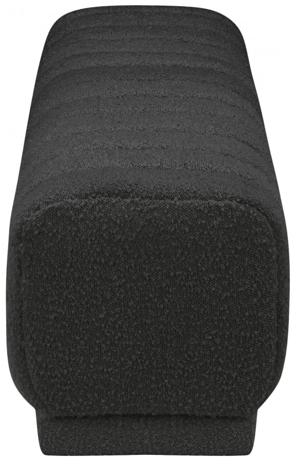 Heathrow Black Ottoman | Bench from Meridian - Luna Furniture