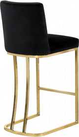 Heidi Black Velvet Counter Stool from Meridian - Luna Furniture