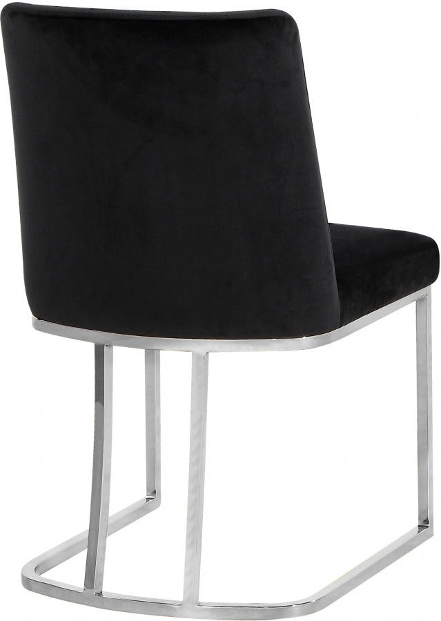 Heidi Black Velvet Dining Chair, Set of 2 from Meridian - Luna Furniture