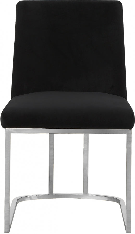 Heidi Black Velvet Dining Chair, Set of 2 from Meridian - Luna Furniture