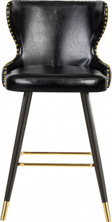 Hendrix Black Faux Leather Bar | Counter Stool, Set of 2 from Meridian - Luna Furniture