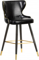 Hendrix Black Faux Leather Bar | Counter Stool, Set of 2 from Meridian - Luna Furniture