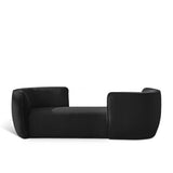 Hilton Black Boucle Fabric Chaise Lounge from Meridian - Luna Furniture