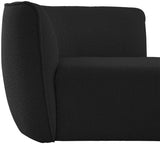 Hilton Black Boucle Fabric Chaise Lounge from Meridian - Luna Furniture