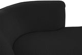 Hilton Black Boucle Fabric Chaise Lounge from Meridian - Luna Furniture