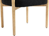 Hyatt Black Boucle Fabric Dining Chair from Meridian - Luna Furniture