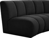 Infinity Black Boucle Fabric 10-Piece Sectional from Meridian - Luna Furniture