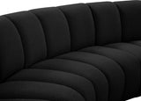 Infinity Black Boucle Fabric 10-Piece Sectional from Meridian - Luna Furniture