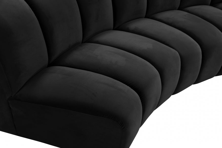 Infinity Black Modular 12pc. Sectional from Meridian - Luna Furniture