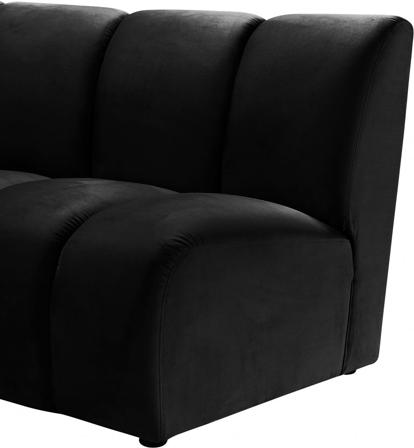 Infinity Black Modular 12pc. Sectional from Meridian - Luna Furniture