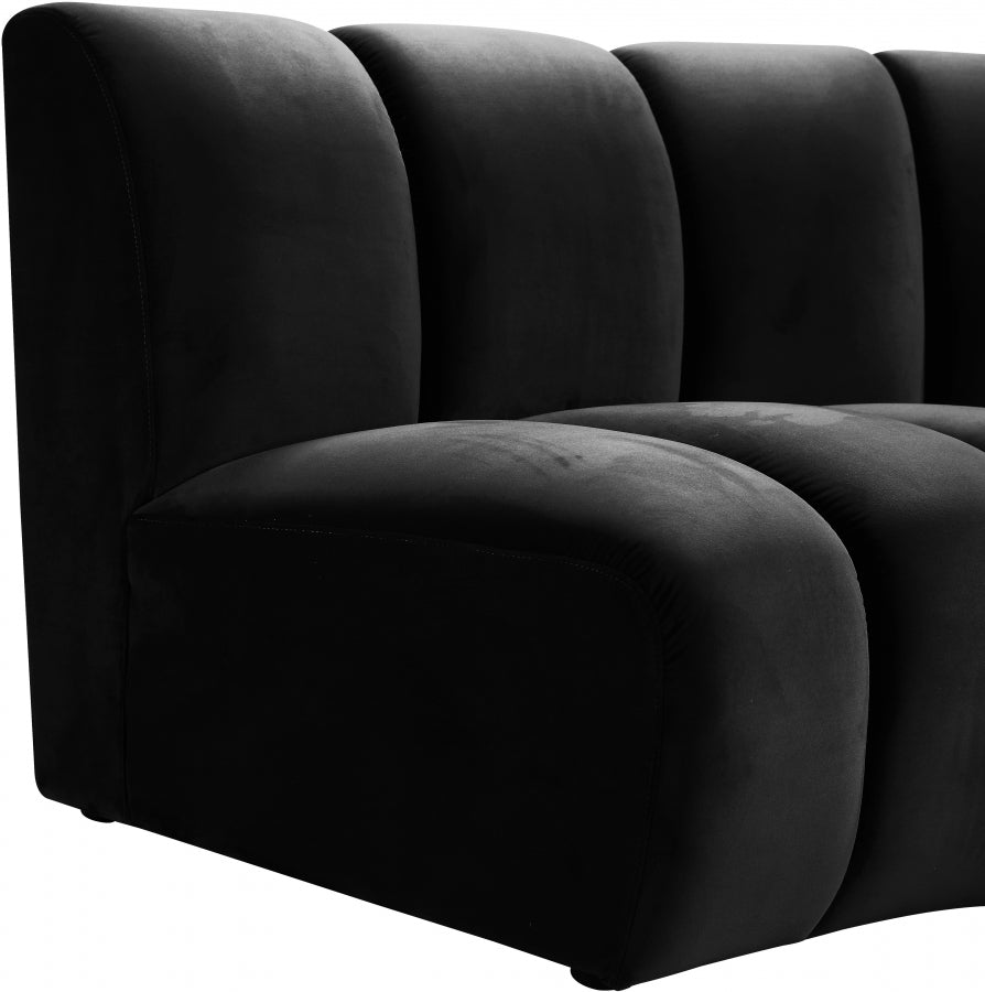 Infinity Black Modular 12pc. Sectional from Meridian - Luna Furniture