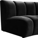 Infinity Black Modular 12pc. Sectional from Meridian - Luna Furniture