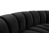 Infinity Black Modular 12pc. Sectional from Meridian - Luna Furniture