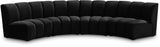 Infinity Black Modular 4-Piece Sectional from Meridian - Luna Furniture