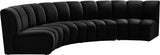 Infinity Black Modular 4-Piece Sectional from Meridian - Luna Furniture