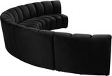 Infinity Black Modular 5-Piece Sectional from Meridian - Luna Furniture