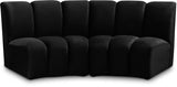 Infinity Black Modular Loveseat from Meridian - Luna Furniture