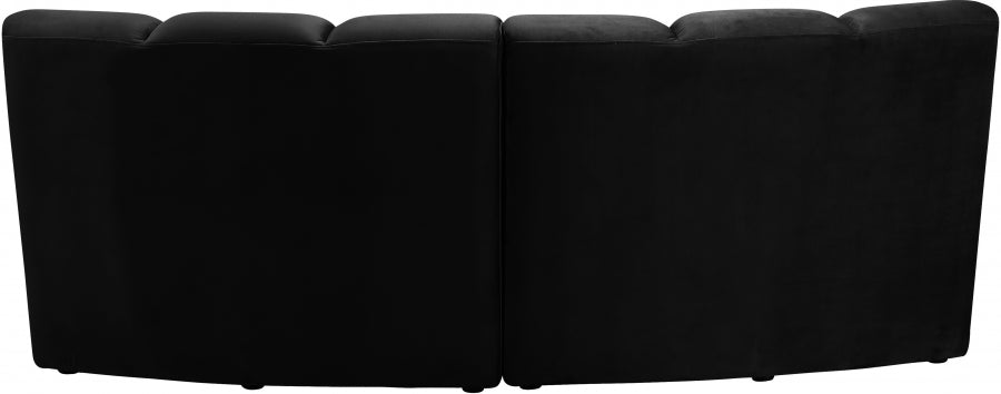 Infinity Black Modular Loveseat from Meridian - Luna Furniture