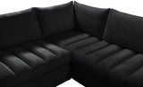 Jacob Black Velvet Modular Sectional from Meridian - Luna Furniture