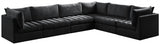 Jacob Black Velvet Modular Sectional from Meridian - Luna Furniture