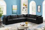 Jacob Black Velvet Modular Sectional from Meridian - Luna Furniture