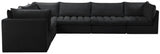 Jacob Black Velvet Modular Sectional from Meridian - Luna Furniture