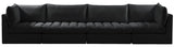 Jacob Black Velvet Modular Sofa from Meridian - Luna Furniture