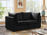 Jacob Black Velvet Modular Loveseat from Meridian - Luna Furniture